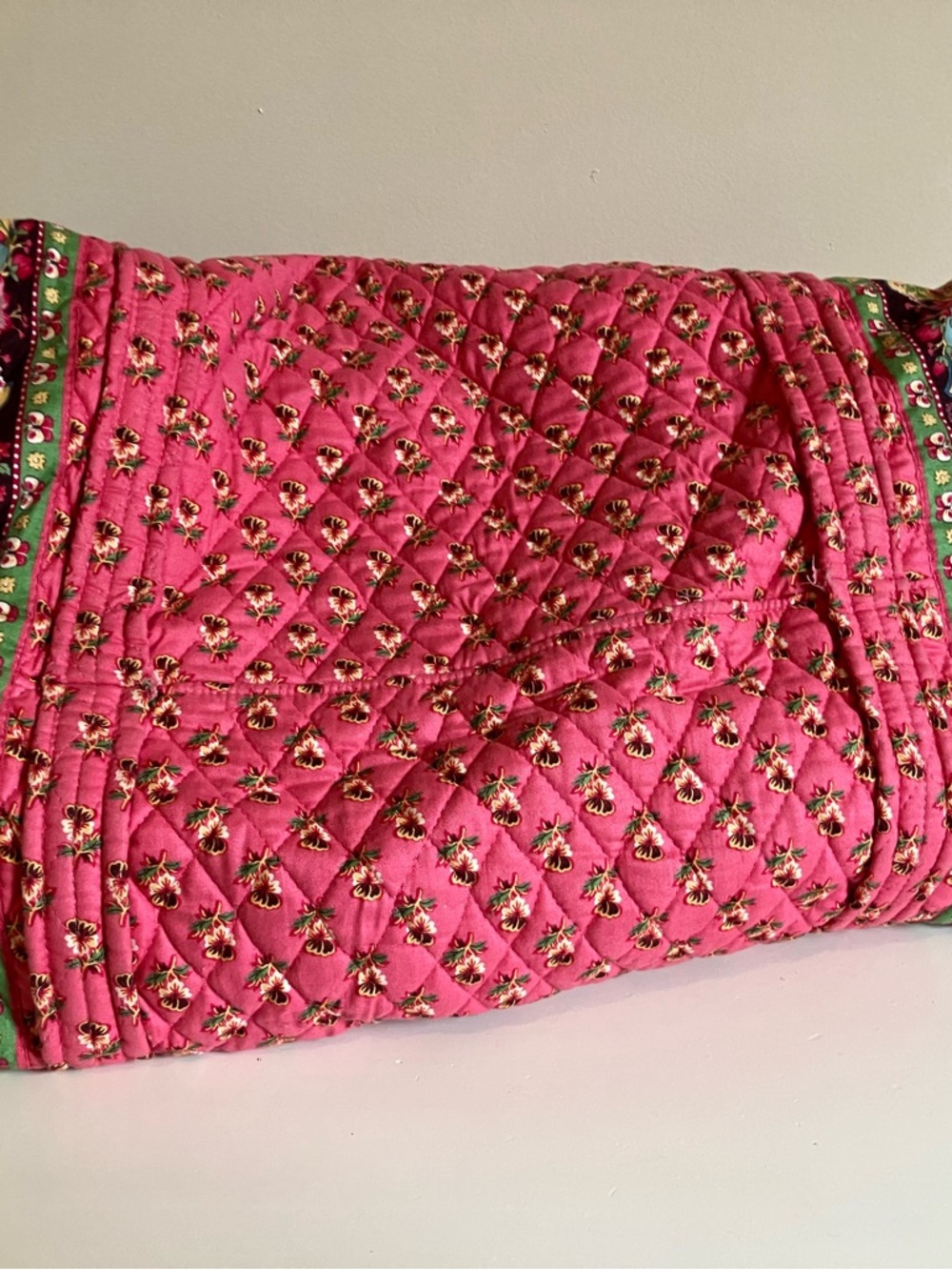 Vintage Vera Bradley Pink Pansy Duffle Bag - Picture 11 of 11